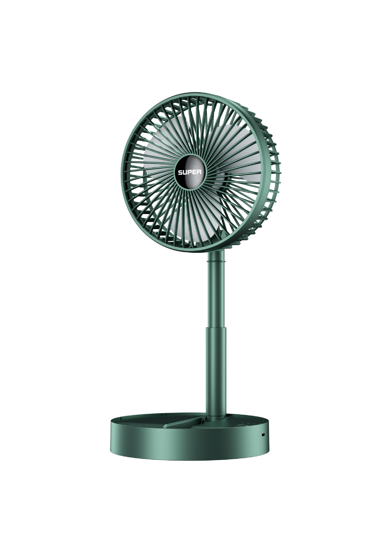 Justerbar sammenleggbar vifte liten kjølende praktisk skrivebord lav støy hjemmelading usb lang varighet vent litt mini elektrisk vifte: Hvit