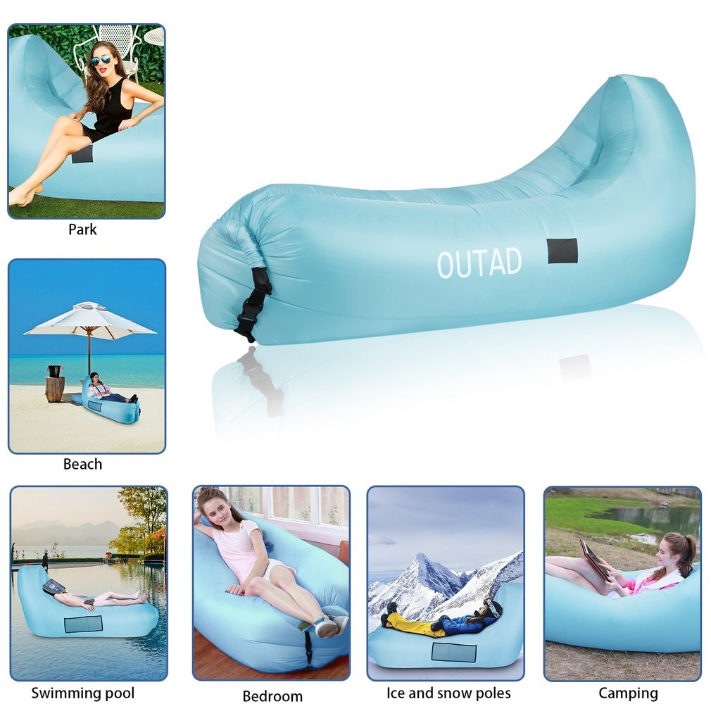 Kanapa wypełniona fasolkami nadmuchiwany dmuchany fotel sofa lekki śpiwór plażowy hamak powietrzny składany szybka sofa dmuchana na plażę