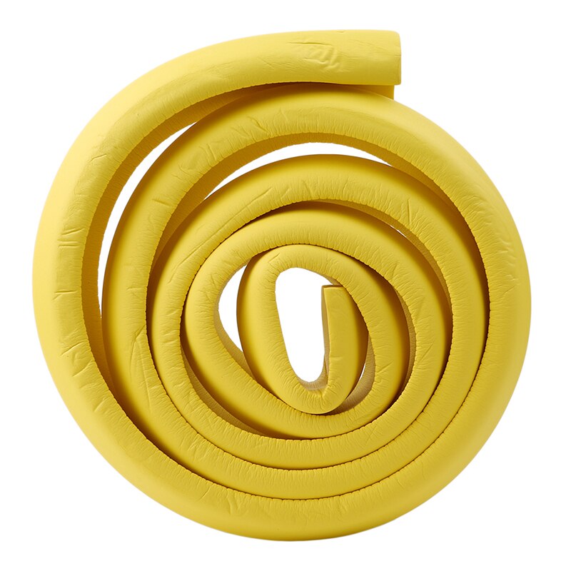 200cm babyveiligheidsproducten glazen tafelrand meubelbeschermingsstrip kinderbeveiligingsbeugel hoek schuim bumper botsbeschermer: Geel