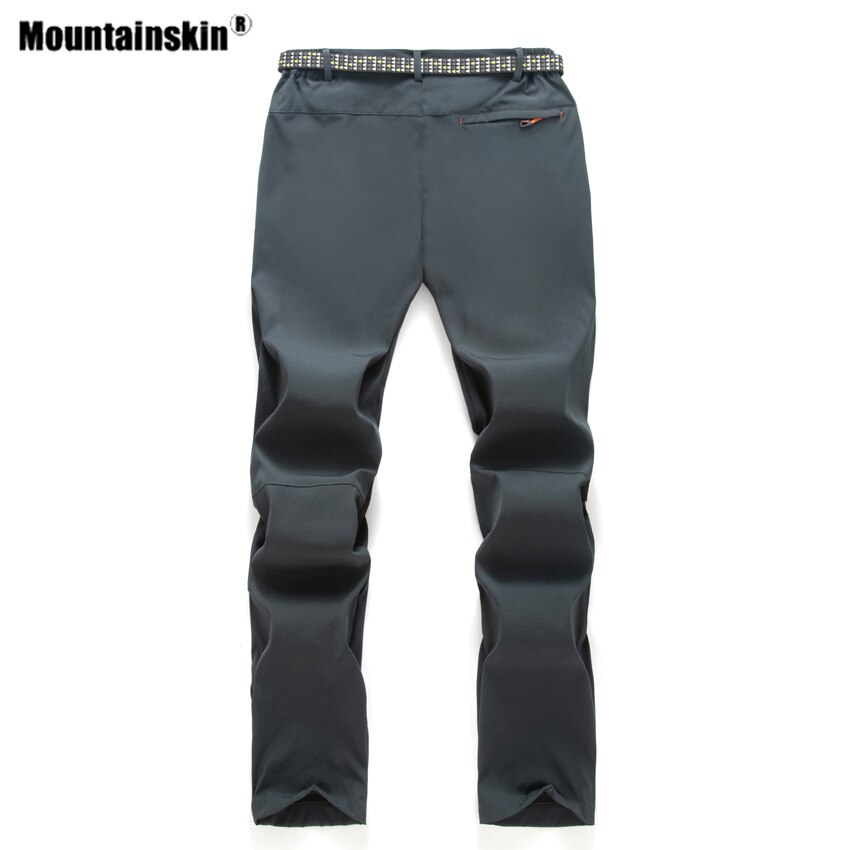 Mountainskin Men&#39;s Hiking Oblique Zipper Quick Dry Pants Outdoor Camping Fishing Comfortable Climbing Breathable Trousers VA915