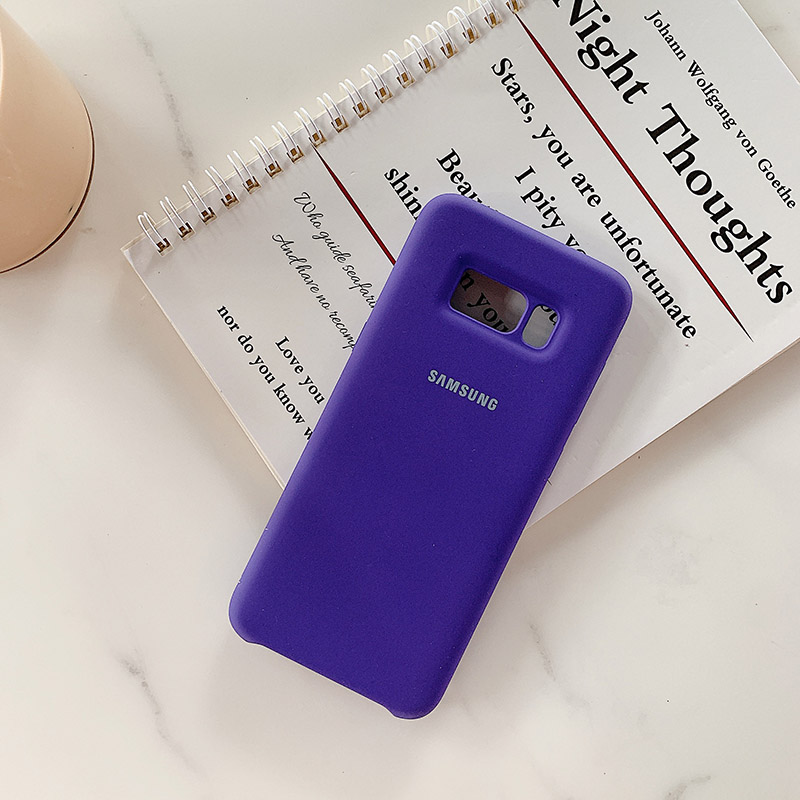 Liquido Originale Custodia in Silicone Soft-Touch di Seta Della Copertura di Protezione per Samsung Galaxy S8/S8 Più: S8 / Purple