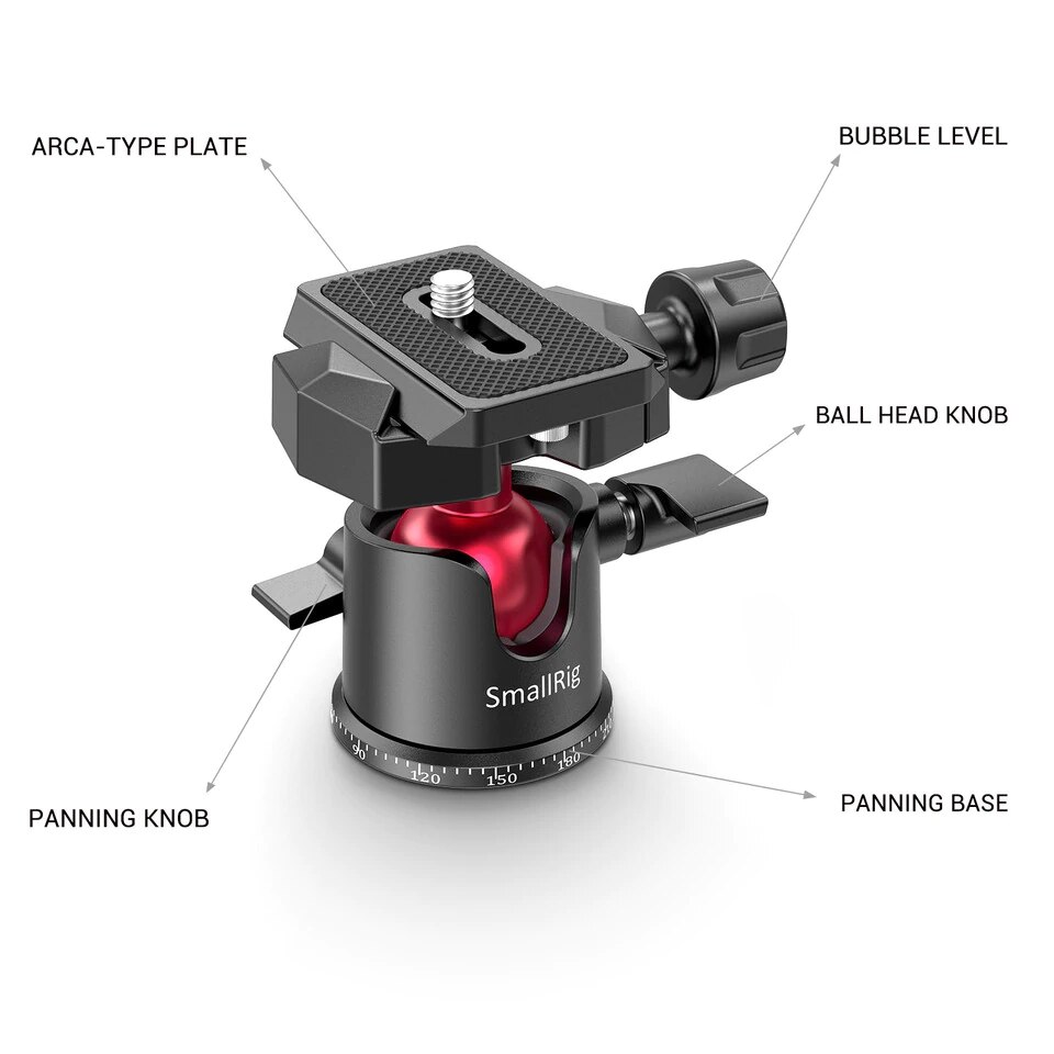 SmallRig-Mini trípode Universal de sobremesa con cabezal de bola panorámico, para cámaras compactas DSLRs, sin Espejo, para teléfonos inteligentes, 2664