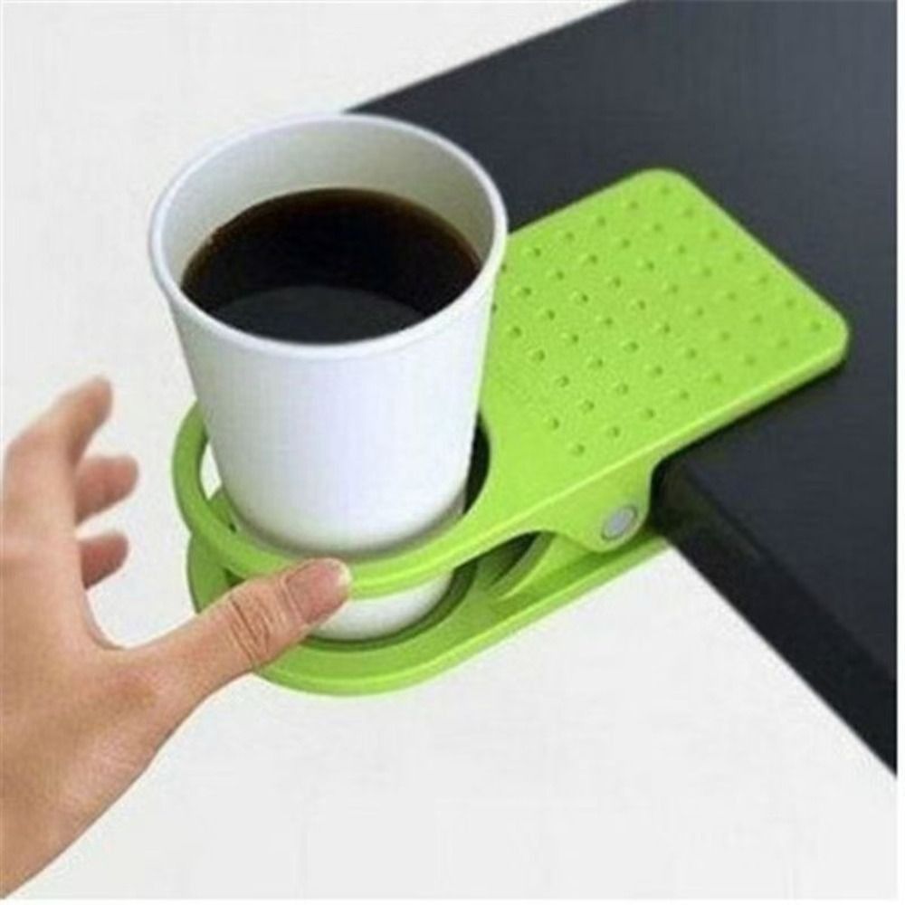 2 stuks creatieve clip op tafel bekerhouder universeel veilig bevestigen bureau drankjes beugel handig multifunctioneel