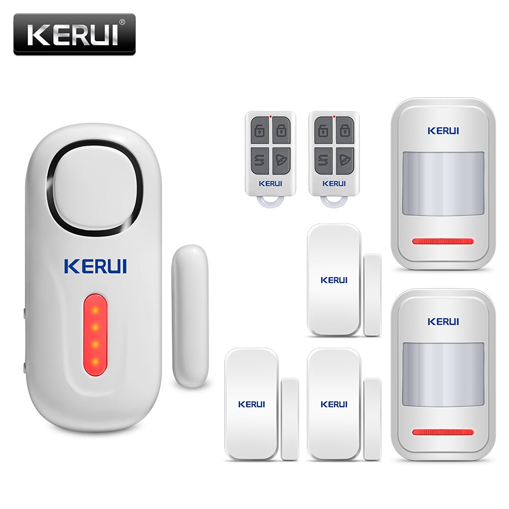 Kerui 120db langaton pir-ovi-ikkuna murtohälytin kodin turvallisuuden aktivointi ja deaktivointi varashälytinjärjestelmä kaukosäätimellä