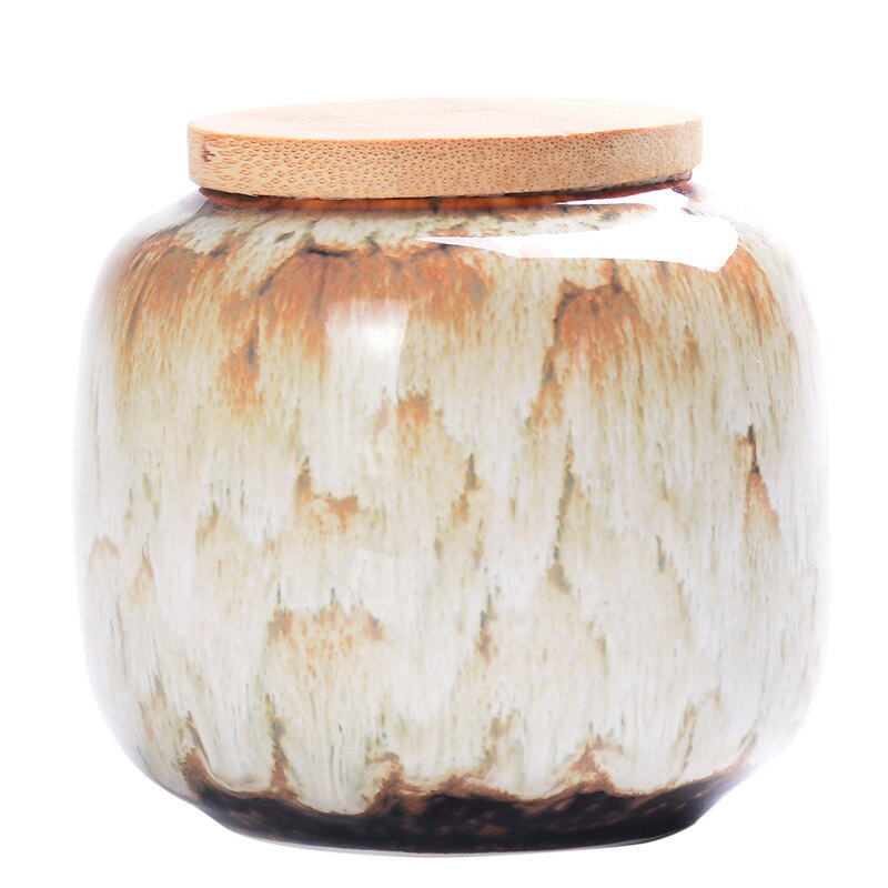 Céramique cuisine boîte à thé rétro Fission couleur thé Caddies conteneurs voyage boîte de rangement pot en porcelaine pour pot de café en poudre ZM720