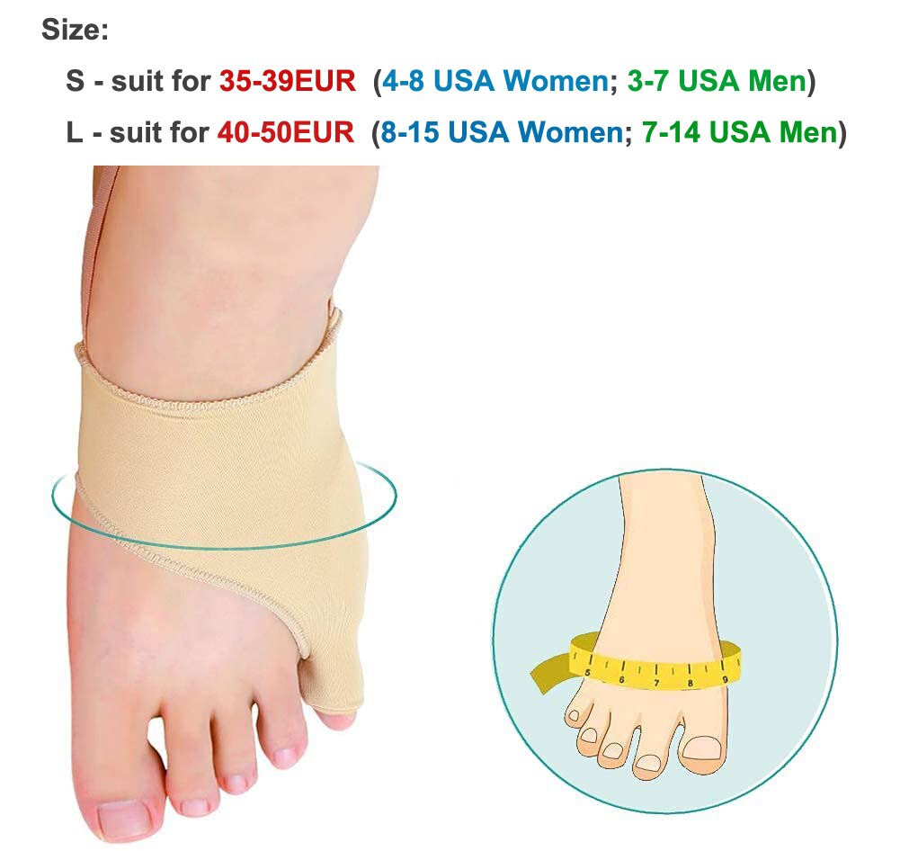 1 Paar Tailor Bunion Corrector Pads Spalk Voor Bunion Pinky Teen Relief Toe Straightener, kleine Teen Separator Met Anti-Slip