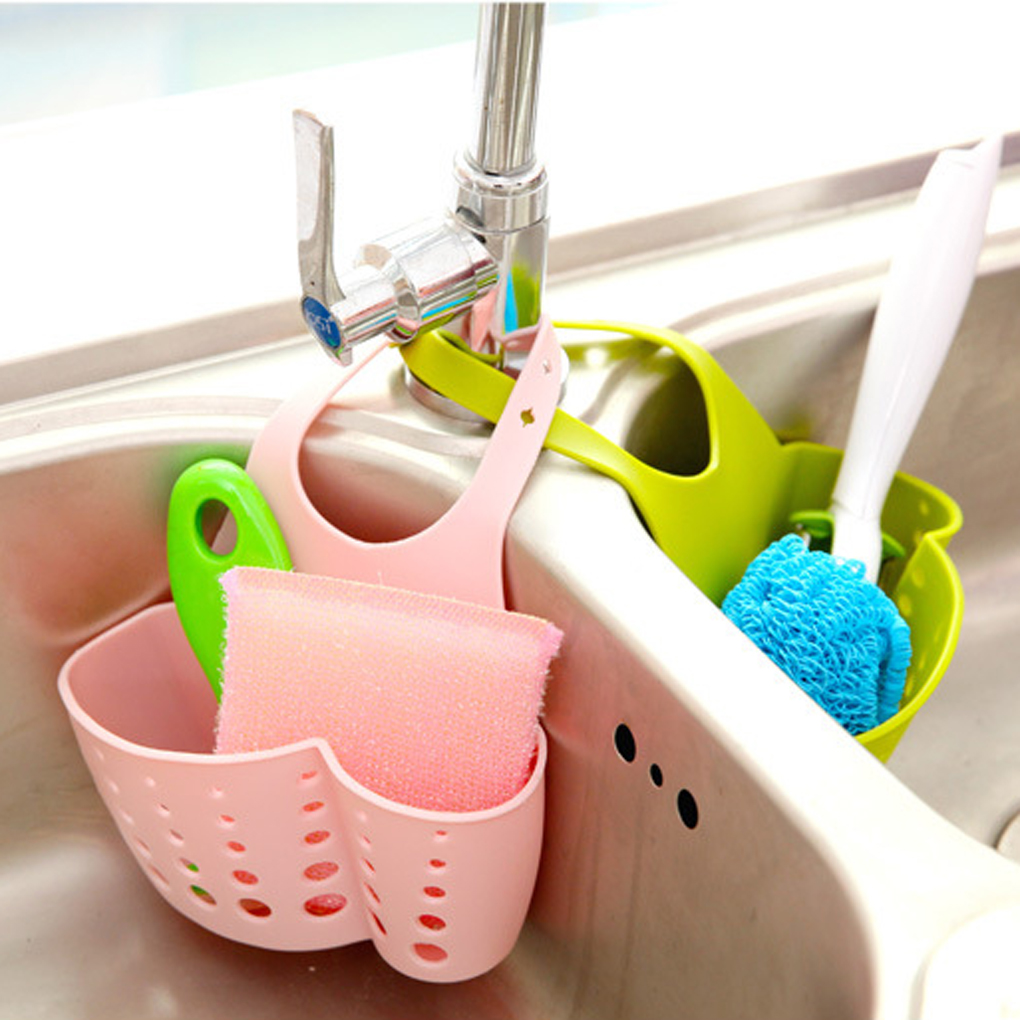 Utensilios de cocina cesta portátil hogar cocina colgante cesta de drenaje bolsa herramientas de almacenamiento para el baño soporte para fregadero utensilios de cocina Accesorios