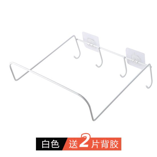 Punching Free Bathroom Washbasin Rack Bathroom Wall Hanging Basin Storage Rack Kitchen Wall Strong Hook Shelf: Beige