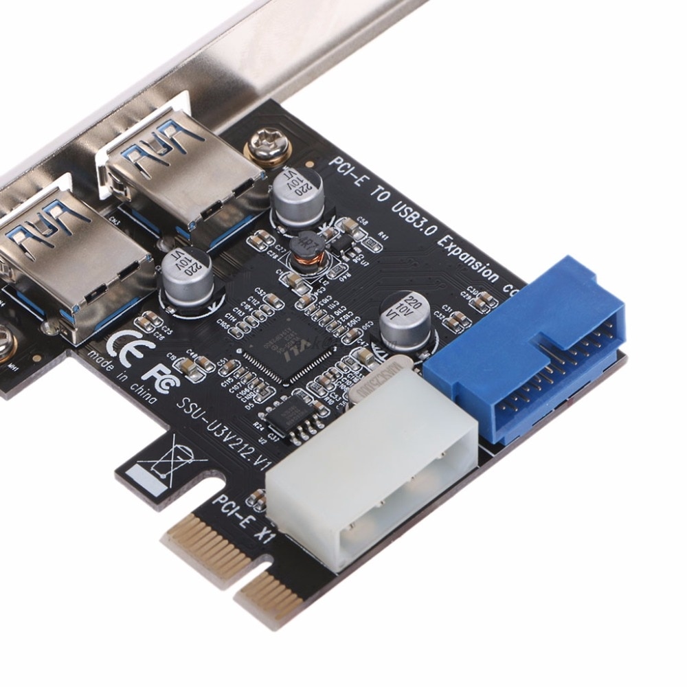 Panel frontal de 2 puertos PCI Express USB 3,0 con adaptador de tarjeta de Control, 4 pines y 20 pines, L059