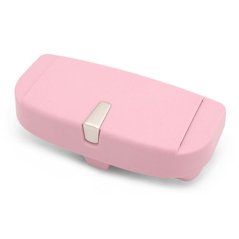 Auto Glazen Doos Opslag Houder Zonnebril Case Voor Auto: Roze