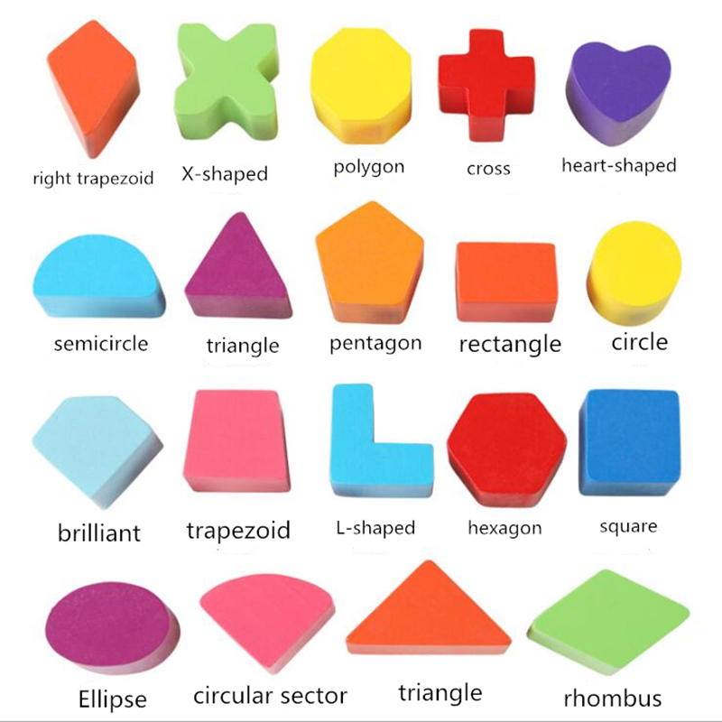 Wooden Geometry Building Puzzle Infant Early Learn... Grandado