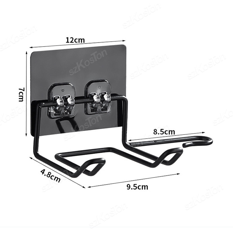 Soporte para secador de pelo, soporte para secador de pelo montado en la pared, accesorios de baño, estante de almacenamiento autoadhesivo para el hogar, accesorios de baño