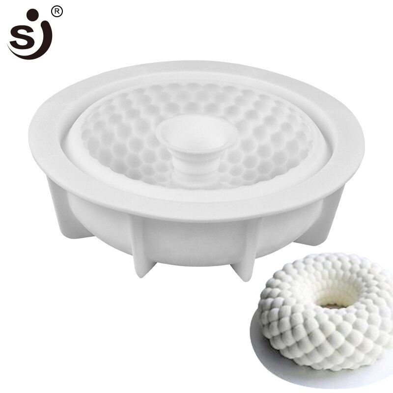 SJ 3D Siliconen Vormen Cakevorm DIY Mesh Rooster Mousse Cake Deocrations Gereedschappen Siliconen Mallen Voor Taarten Bakken