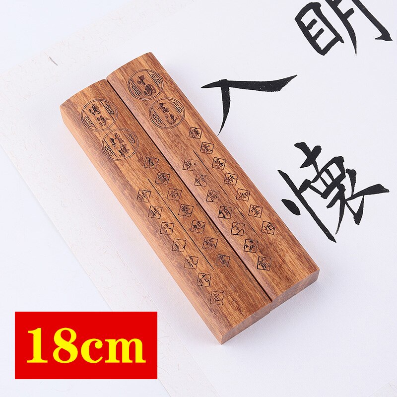 Chinese Houten Sculptuur Paperweights 2Pcs Brush Pen Schilderen Paperweights Multi-Size Pisa Papeles Palissander Papier Drukken Prop