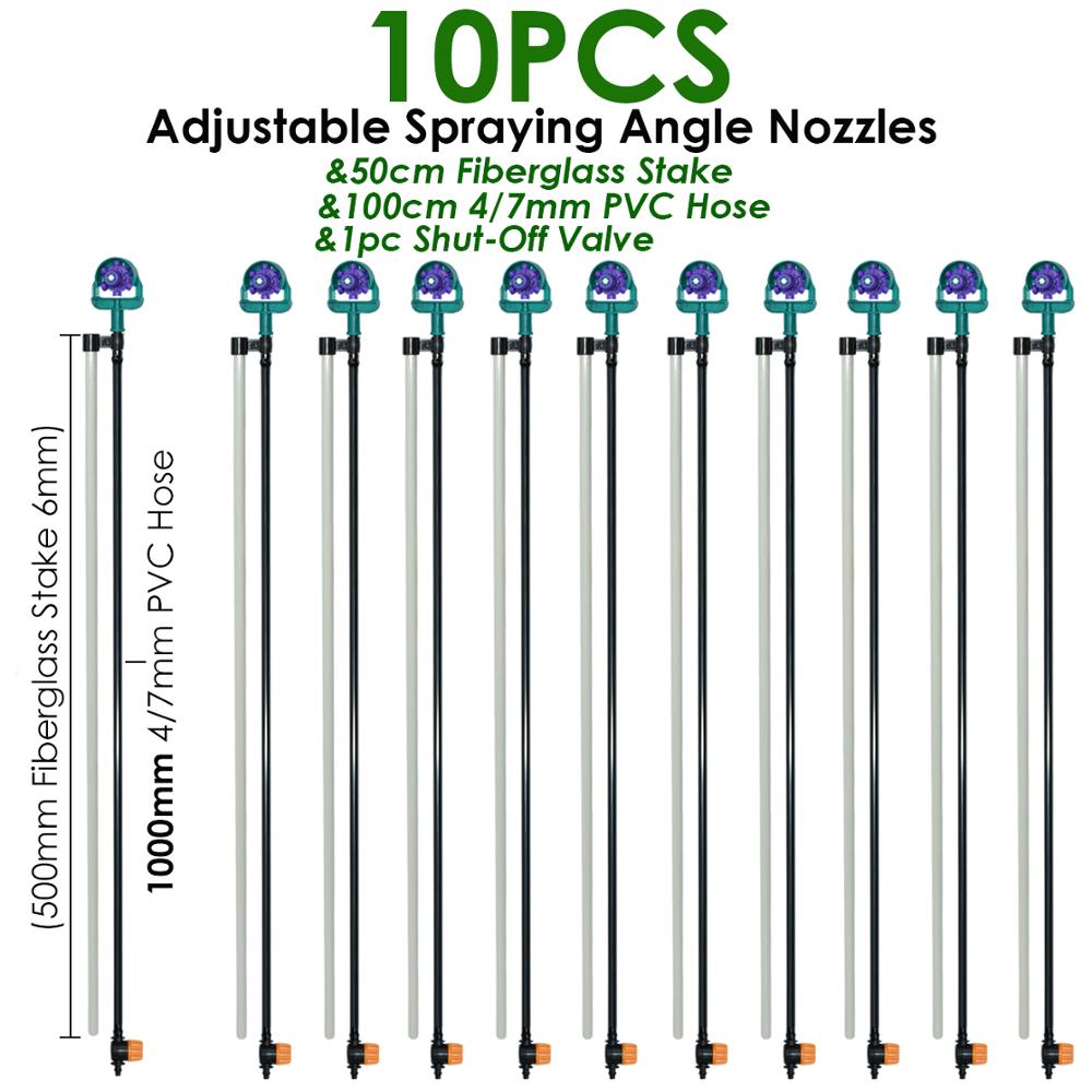 Kas Verstelbare Sprinkler 60/90/180/270/360 Graden Watering Irrigatie Nozzles Op 195Mm Stake Voor Landbouw tuingereedschap: green