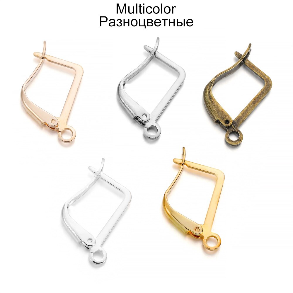 50 sztuk/partia 5 kolory Leverback francuski kolczyk haki hipoalergiczne dynda Earwire dla DIY kolczyki klipy zapięcie two...: Multicolor