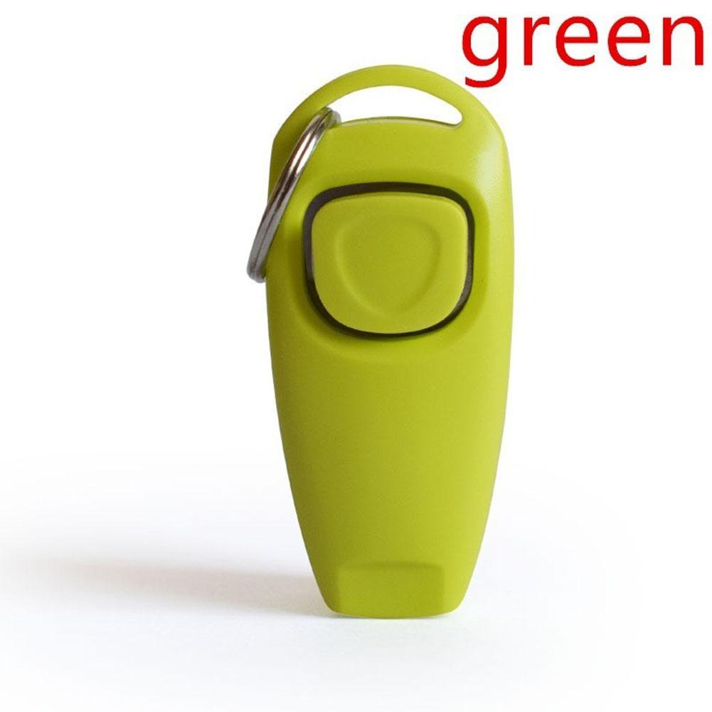 2 in 1 Universal Remote Portable Animal Dog Button Clicker Sound Trainer Pet Training Tool Control Wrist Band Accessory: green