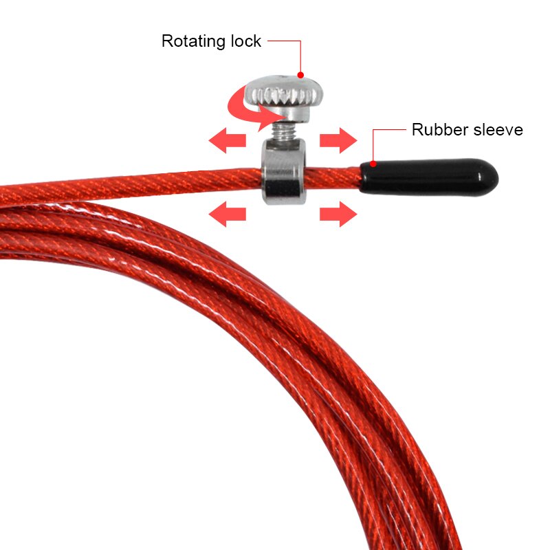 3m Speed Jump Rope Steel Wire Adjustable Skipping Rope Home Fitness Boxing Sports Training Equipment