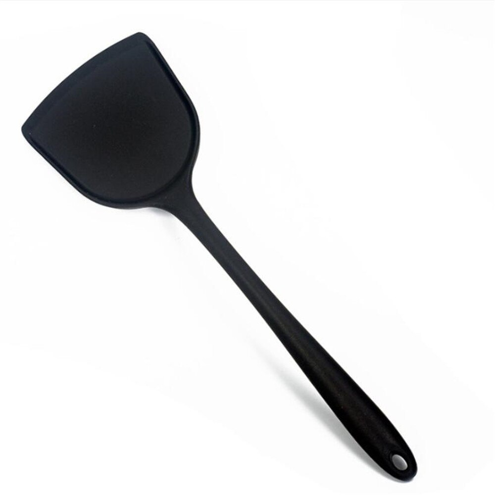 Utensilios de cocina domésticos, espátula de silicona, no daña la olla, pala de cocina, herramienta de cocina, pala, cuchara, suministros de cocina, herramientas: black