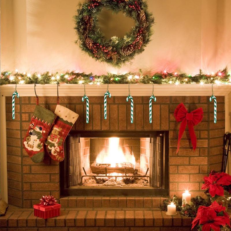 Decorazioni natalizie con bastoncino di zucchero 6 pezzi Albero di Natale con bastoncino di zucchero Ornamento da appendere Decorazioni natalizie per albero di Natale