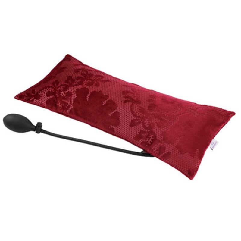 Multifunctional Portable Air Inflatable Pillow for Lower Back Pain,Orthopedic Lumbar Support Cushion: Red