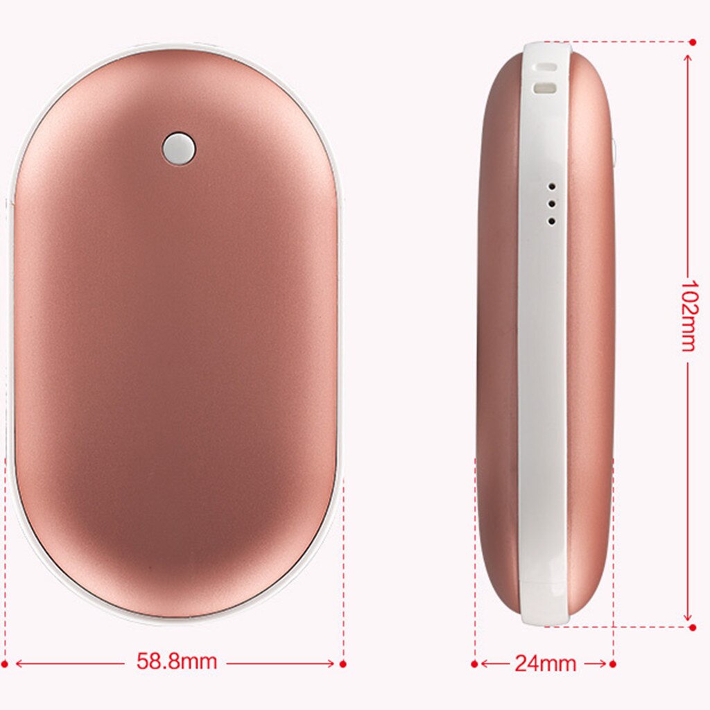 5200mAh USB Warming Hand Rechargeable Hand Warmer Electronic Small Portable Warmer Hand Feet Instant Heating For Winter