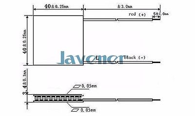 5-Pack TEC1-12706 Thermoelectric Cooler Peltier Module – 12V, With Heatsink