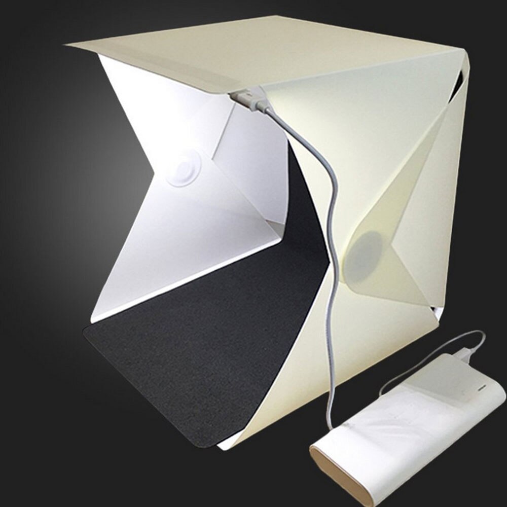 Mini Folding Photography Studio Soft Box LED Folding Portable Lightbox Background Light Tent Soft Box Backdrops for Digital DSLR Camera