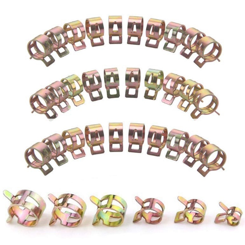 Tools 5x3cm Spring Hose Clamp welding fixture 96pcs/8size Fuel/Silicone Vacuum Pipe Low Pressure Air Clip