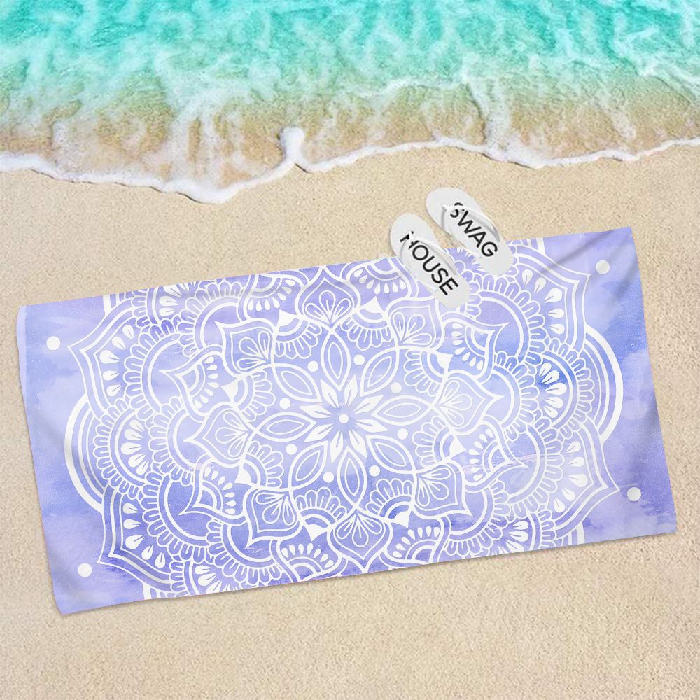 70*140 Boho Mandala Surf Poncho Microfiber Badhanddoek Strand Handdoeken Snel Droog Strand Mat Volwassen Strand Handdoeken Vrouwen bloemen Cover Ups: ST-XCMTL01-13