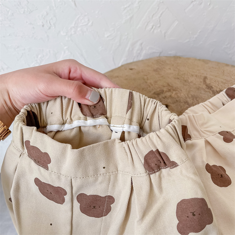 Herten Jonmi 2022 Lente Kinderen Cartoon Gedrukt Broek Koreaanse Stijl Katoen Casual Kinderen Haren Broek