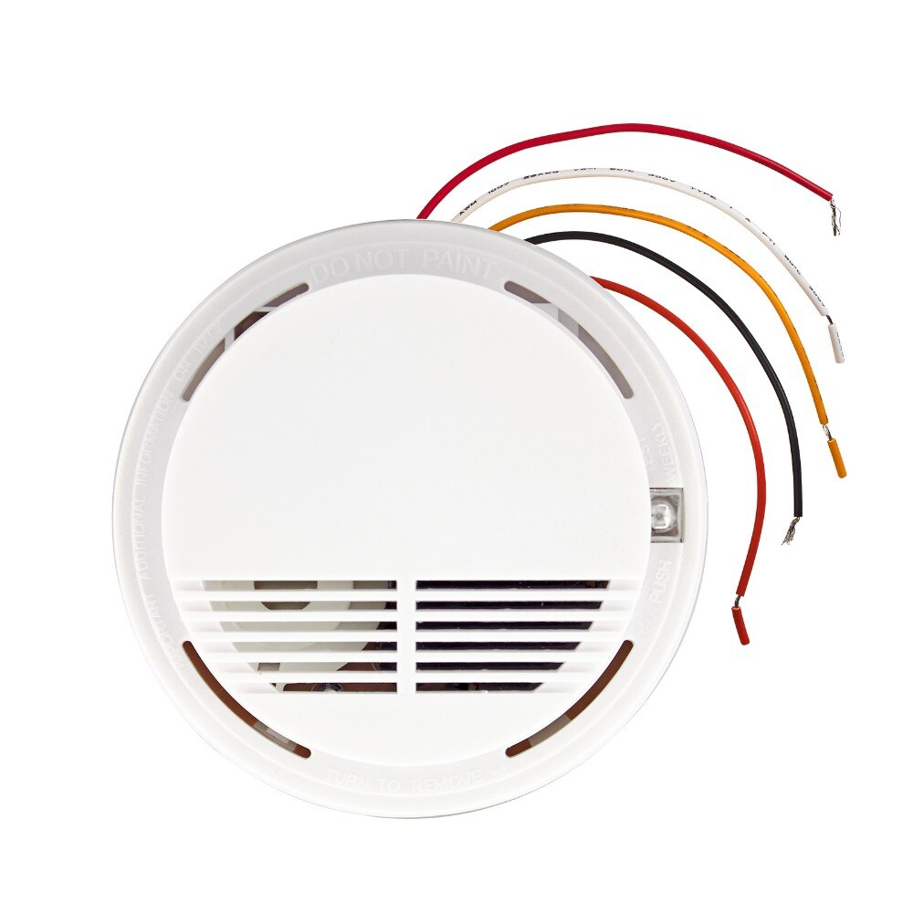 2pcs/Lot 12V Wired Alarm Security Smoke Fire Detector Wired Smoke Detector Alarm Sensors For Home House Office
