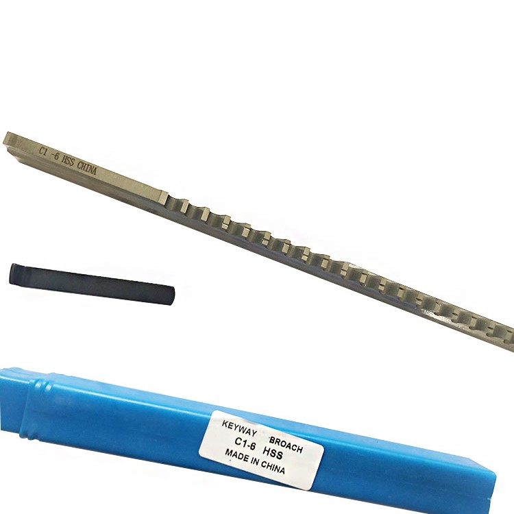 Outil de coupe de Keyway et de cale, broche de Keyway de Type poussoir HSS 6mm C1, taille métrique pour le travail des métaux de routeur CNC