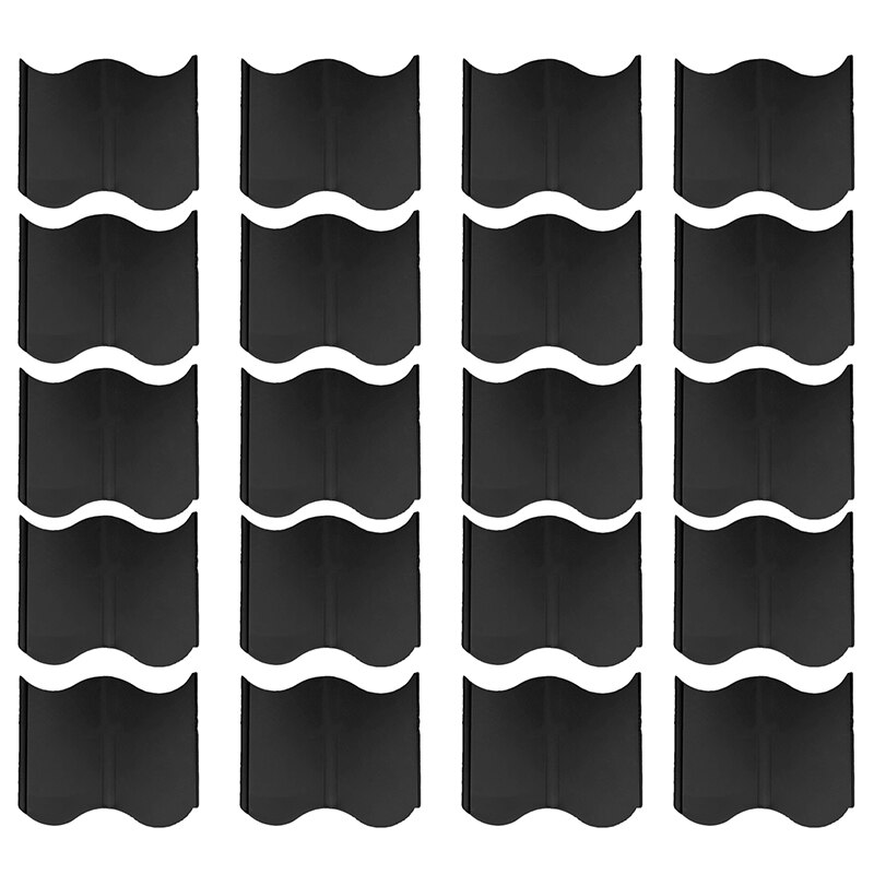 20 Pcs Garden Border Edging Fence for Restaurant Courtyard Path Lawn Plant Panel Wall Gravel Border Fence Home: Black