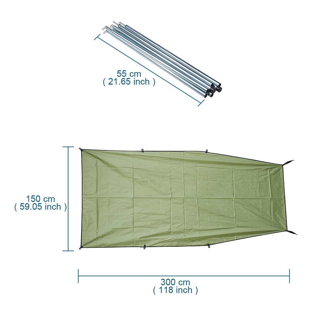 Car Trunk Camping Tent Sunshade Waterproof Portable Car Side Awning Rooftop Sun Shelter Shade for Canopy Outdoor Travel Hiking: 300x150cm