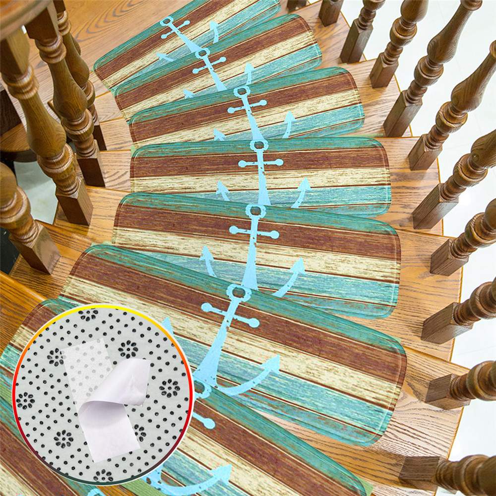 Bathroom Mat set Retro Old Style Anchor Non-Slip Carpet Toilet Seat Cover Shower 178*176cm Curtain Bath Mat Set