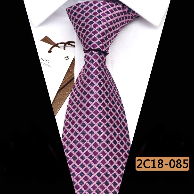 YISHLINE Men Ties 8 cm POLKA DOTS Cassual Jacquard Woven Necktie Mens Tie Business Corbata Para Hombre Accessories