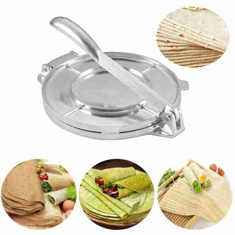 1 ud. Tortillas multiusos prensa pesada aluminio plegable Pie prensa herramientas para tartas utensilios para hornear dispositivos de cocina Accesorios