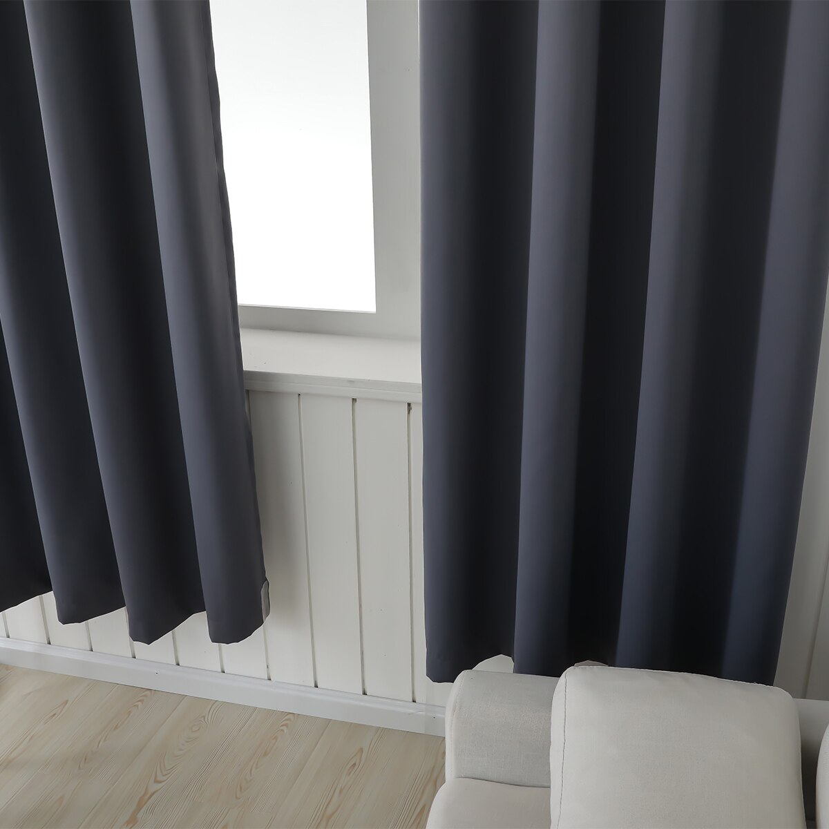 Blackout Curtain, Darken Insulated Curtains, Solid Color Anti-Sun Blackout Living Room Bedroom Single Ornament