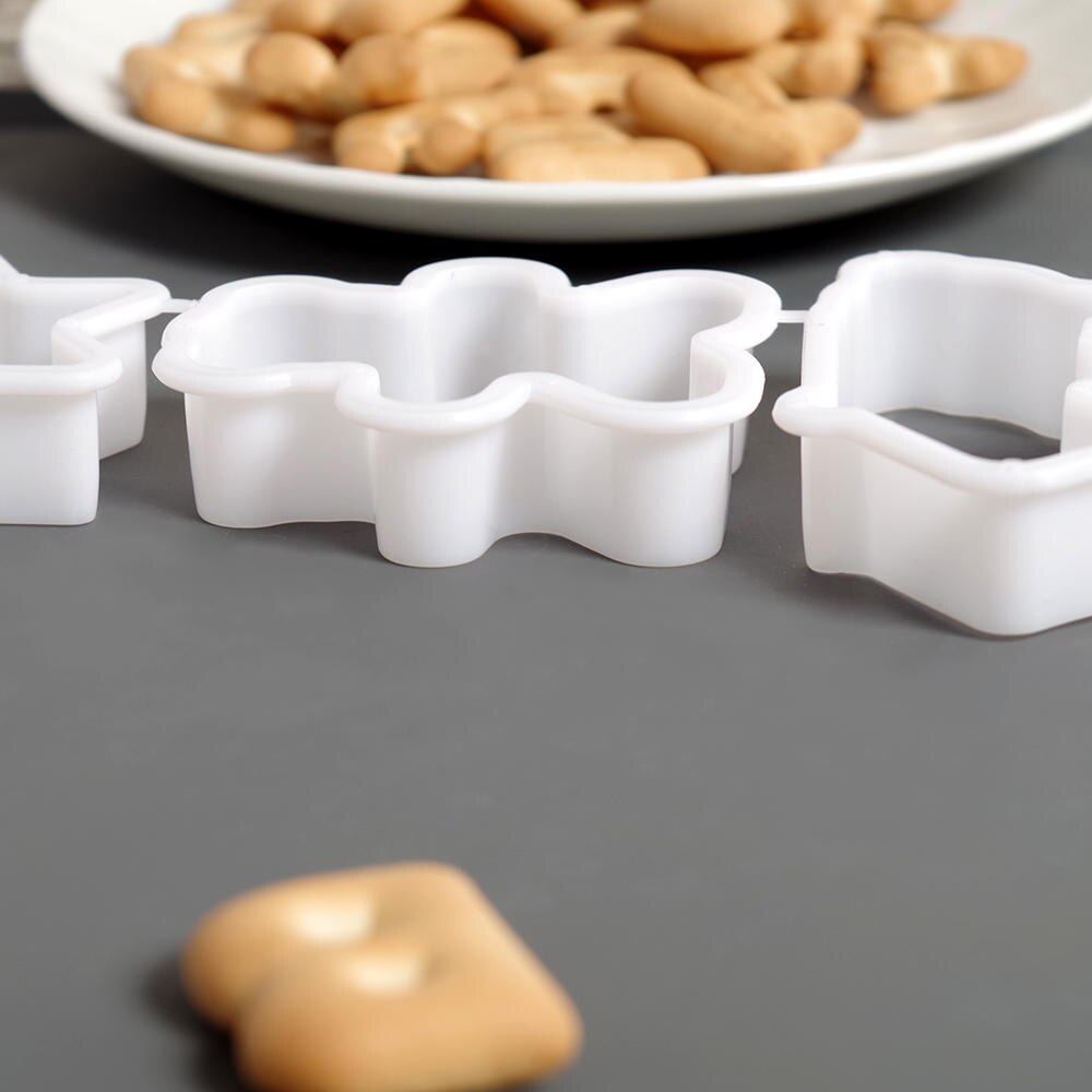 6 stk/sett dyr hjerte form sikkerhet pp kjeks form baketøy baking diy dessert fondant kake dekorere kjøkken kake form
