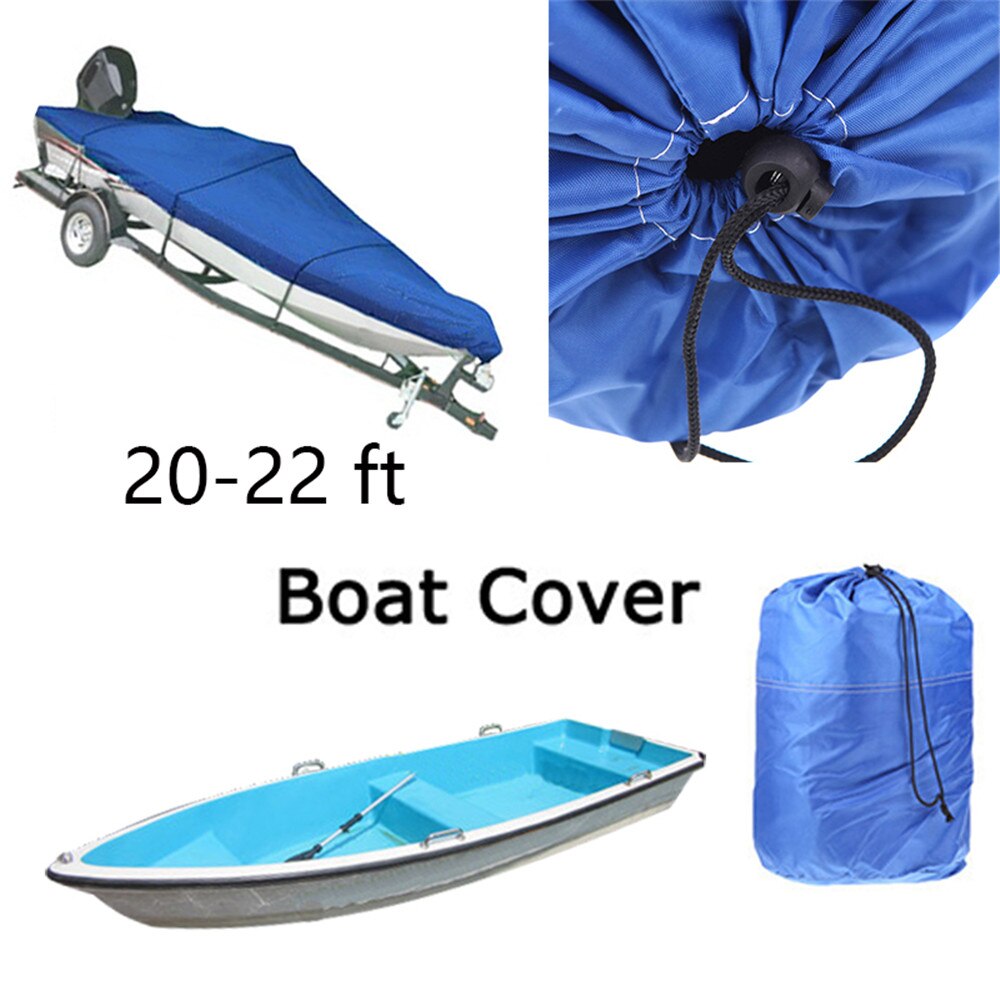 Zware 20-22ft Grijs/Blauw Speedboot Boot Cover Waterdicht UV Protector