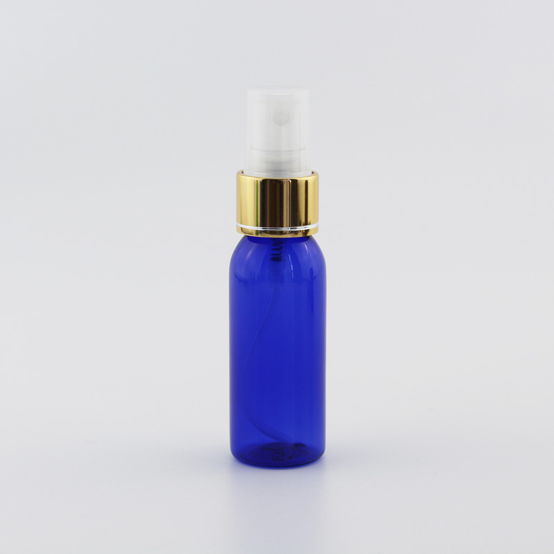 30ml Kleine Plastic Hervulbare Flessen Met Gouden Aluminium Sproeier Pomp 30cc X 50 Mist Spray Container Mini Parfum fles
