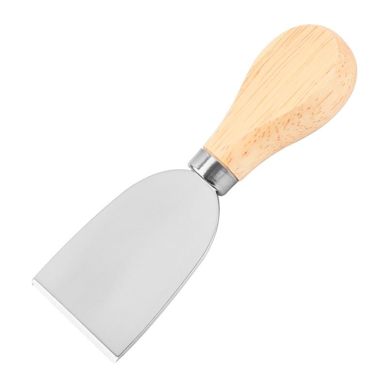 4PCS Cheese Knives Stainless SteelOak Handle Cheese Cutter Cheese Board Butter Spatula Kitchen Cheese Tools: Cheese blade