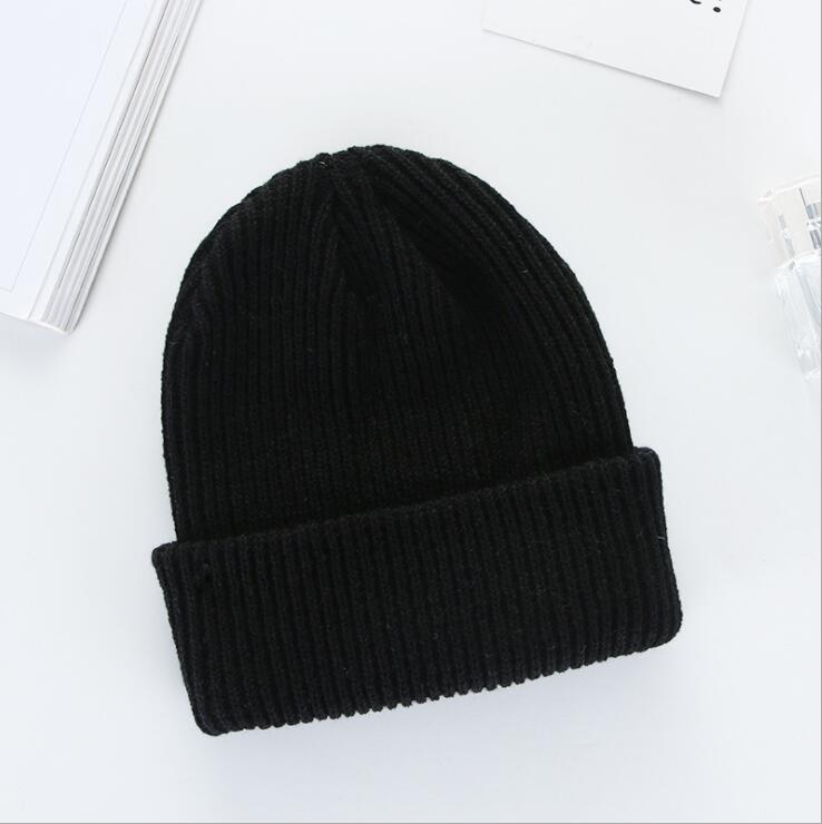 Solid strikket varm blød trendy vinter hatte enkel koreansk stil kvinder afslappede hætter all-match beanie hip hop hat: 3
