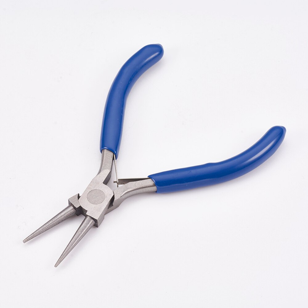 DIY Schmuck Werkzeug setzt mit Kohlenstoff Stahl Runde Nase Zangen und Kupfer Schmuck Draht für schmuck DIY machen, gemischt Farbe F80: 120x82x9mm