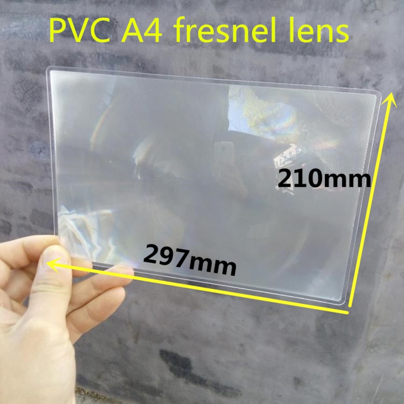 Pvc A4 Size Vergrootglas Fresnel Lens 297*210Mm Voor Reading Vergrootglas En Outdoor Vuur Maken