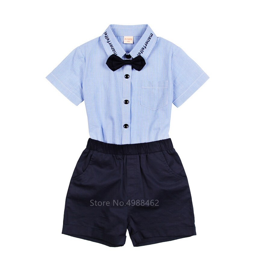 Summer Teenagers School Uniforms Girls Plaid Skirt Performance Costumes Kids Japanese Style Clothing Suit 2pcs Class Set Korean