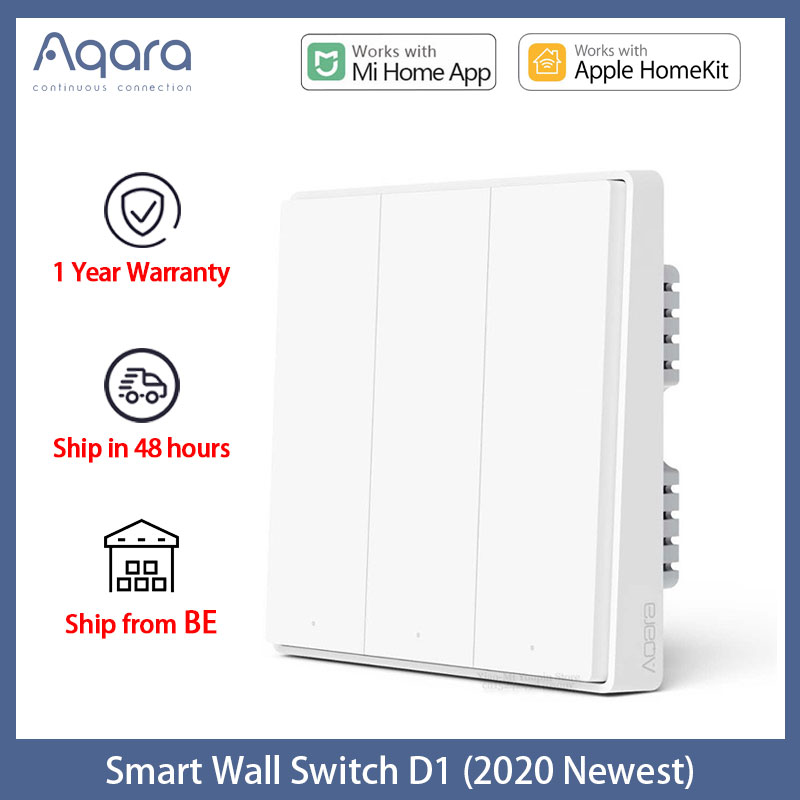 Aqara D1 Smart Wall Switch Zigbee Wireless Remote Control Key Light Switch Neutral Fire Wire for Homekit Mijia APP with box