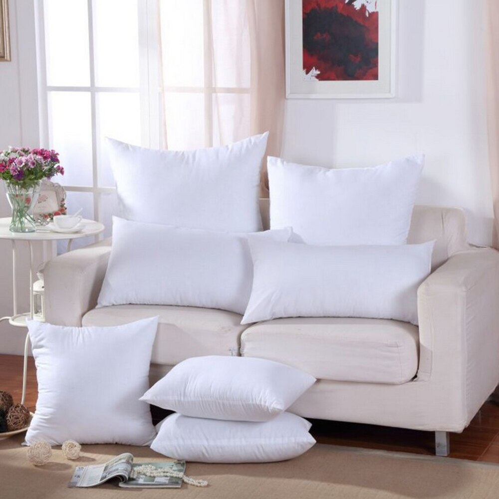 White 4 size Solid Pure Cushion Core Inserts Pillow Filling Square Cushion Soft Head Pillow Inner PP Cotton Filler Bed Pillow35