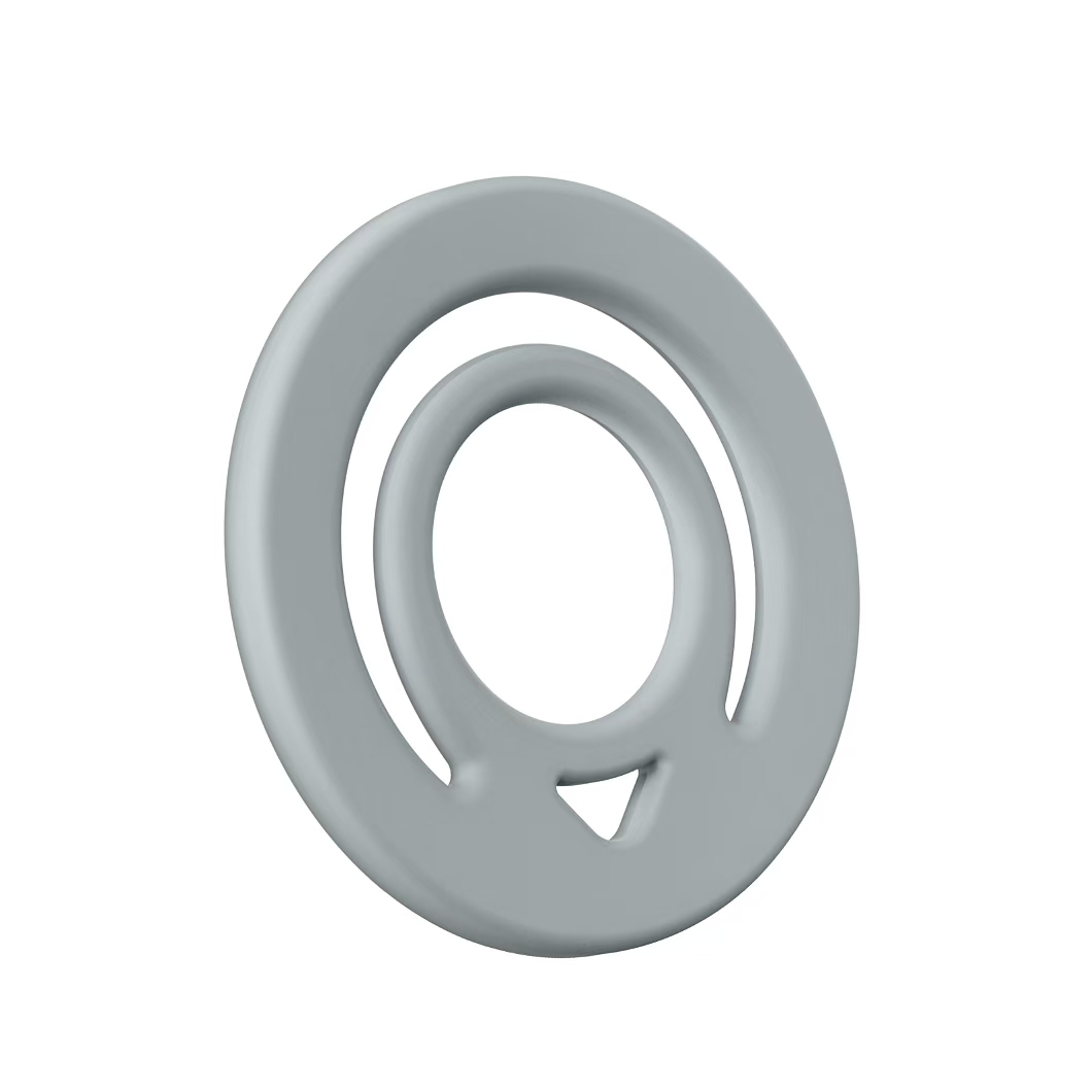 Newest Silicone double side MagSafe ring Magnetic Phone Stand silicone Holder Support for iPhone 13 14 15 16: Silver